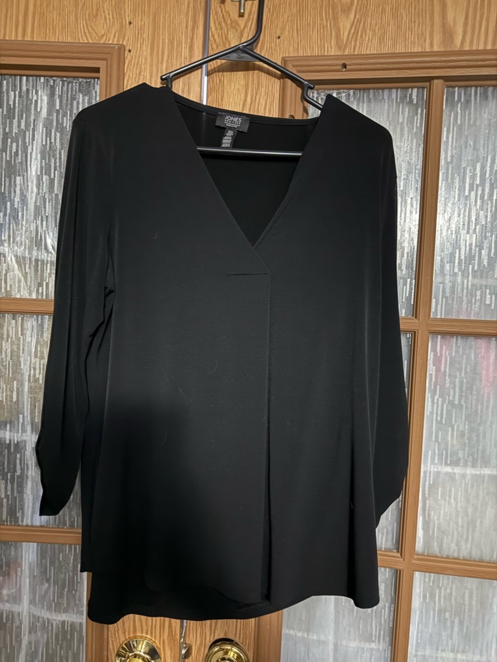 Jones New York Black Scoop Neck Top